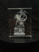 Alien vs Predator Diorama 3D Crystal Engraving – Large Sci-Fi Horror Laser Crystal Display