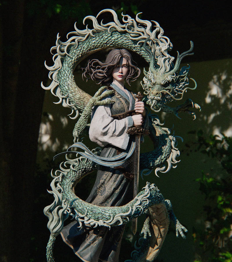 Mulan Resin Statue - view 3