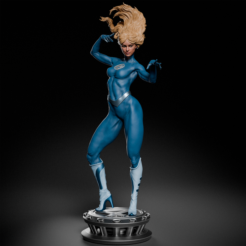 Invisible Woman Resin Statue - Design 2 - view 1