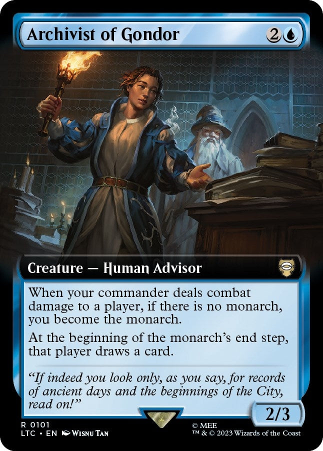 Archivist of Gondor Extended Art (101) [LTC]