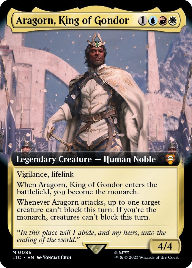 Aragorn King of Gondor Extended Art (85) [LTC]