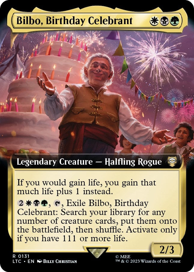 Bilbo Birthday Celebrant Extended Art (131) [LTC]