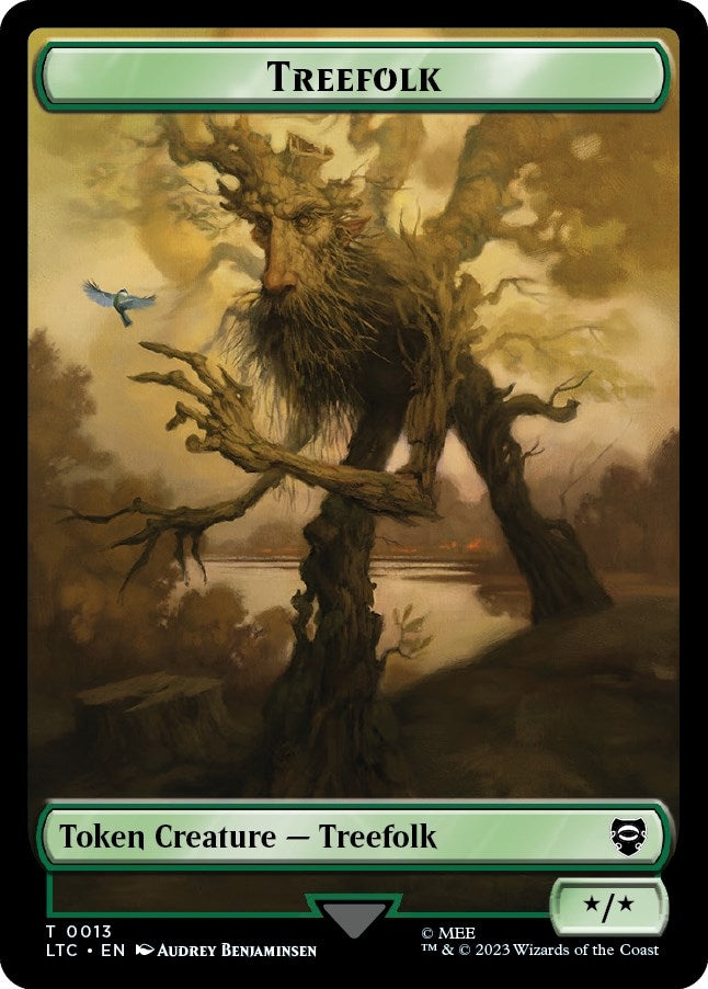 Treefolk Food 0009 Double Sided Token (13 // 9) [LTC]