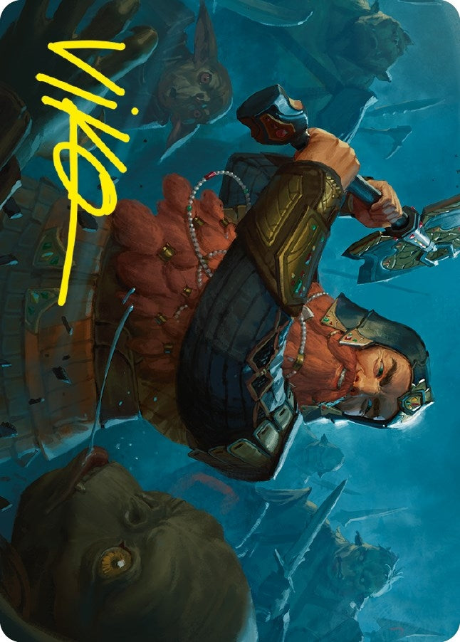 Gimli Counter of Kills Art Card 10 81 Gold Stamped Signature (10) [ASLTR]