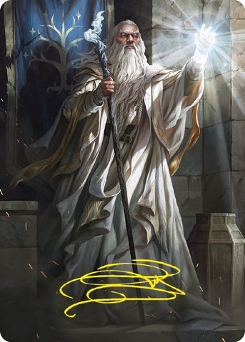Gandalf the White Art Card Gold Stamped Signature (3) [ASLTR]