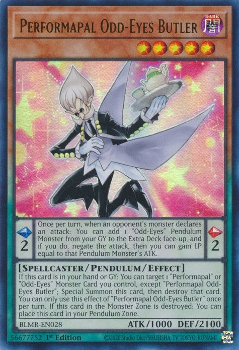 Performapal Odd Eyes Butler (BLMR-EN028) [BLMR]
