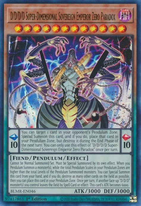 D D D D Super Dimensional Sovereign Emperor Zero Paradox (BLMR-EN046) [BLMR]