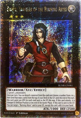 Dante Traveler of the Burning Abyss Quarter Century Secret Rare (BLMR-EN081) [BLMR]