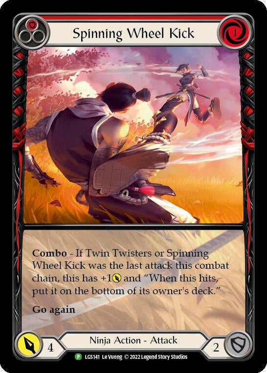 Image for Spinning Wheel Kick (Red) - LGS141 [Flesh and Blood: Promo Cards]