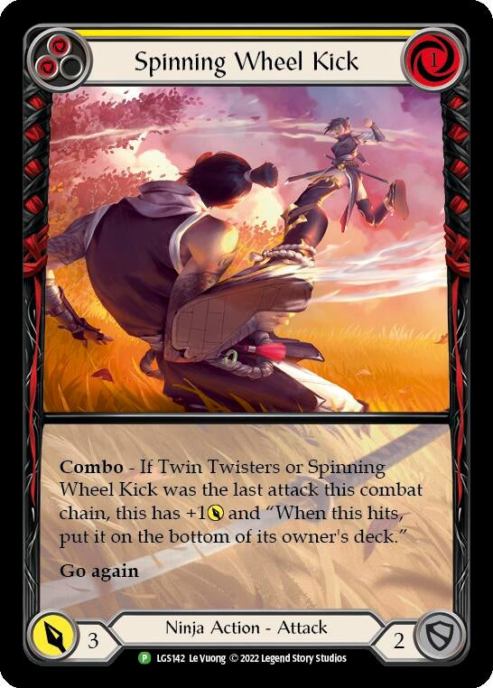 Image for Spinning Wheel Kick (Yellow) - LGS142 [Flesh and Blood: Promo Cards]