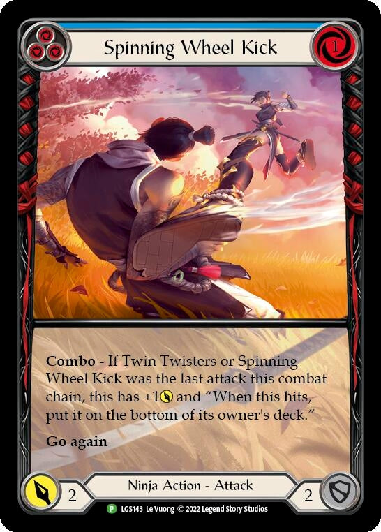 Image for Spinning Wheel Kick (Blue) - LGS143 [Flesh and Blood: Promo Cards]
