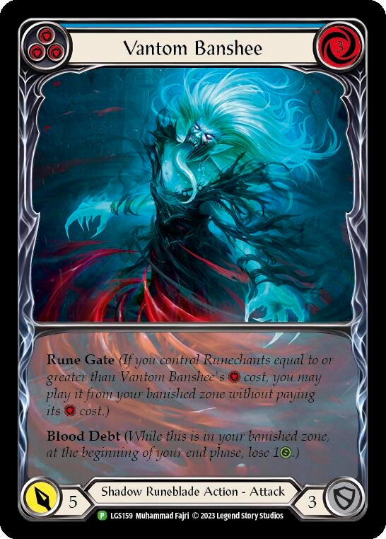 Image for Vantom Banshee (Blue) (Extended Art) [Flesh and Blood: Promo Cards]