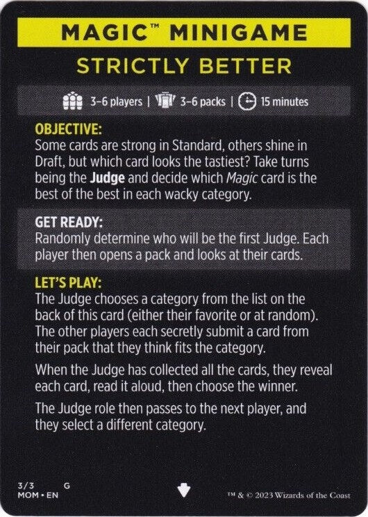Magic Minigame Strictly Better (3) [MOM]