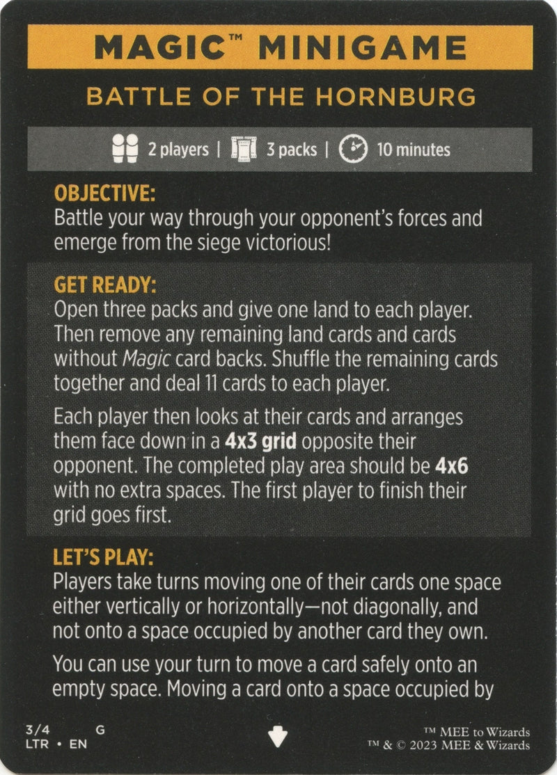 Magic Minigame Battle of the Hornburg (3) [LTR]