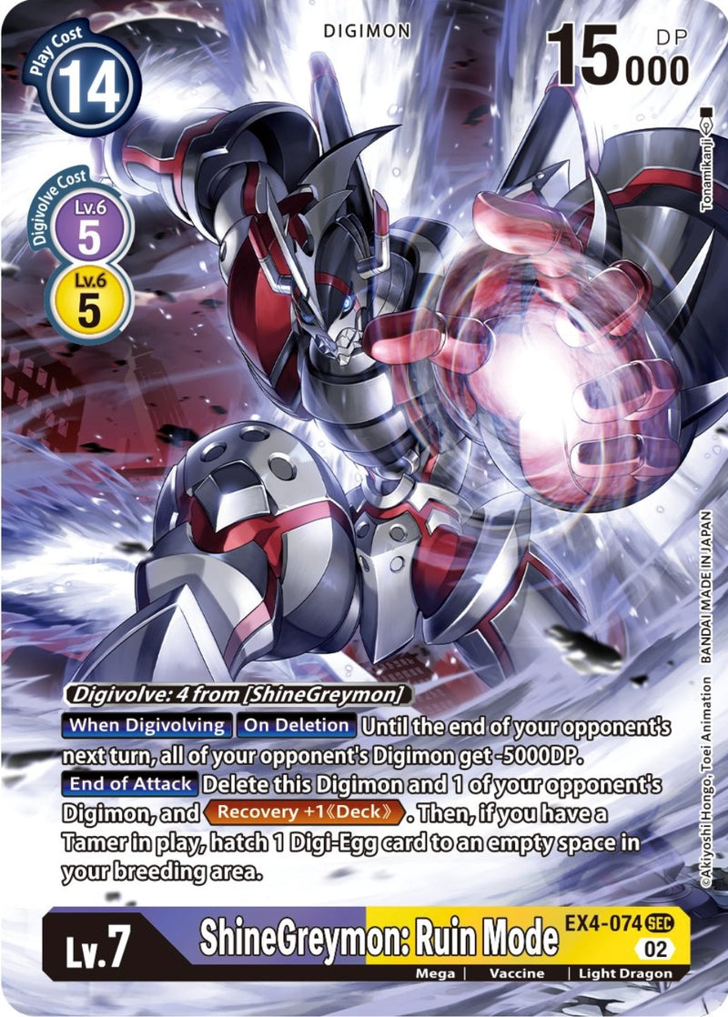 Image for ShineGreymon: Ruin Mode (Alternate Art) [Alternative Being Booster]