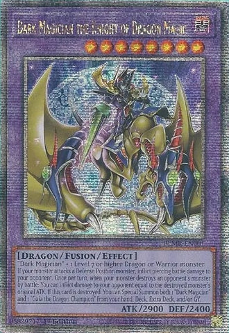 Dark Magician the Knight of Dragon Magic Quarter Century Secret Rare (BLMR-EN001) [BLMR]