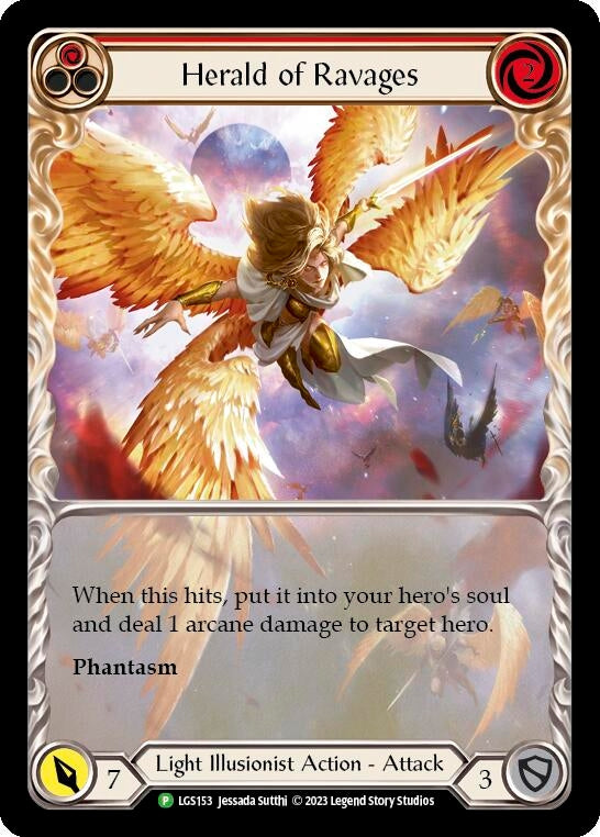 Image for Herald of Ravages (Extended Art) (Red) [Flesh and Blood: Promo Cards]