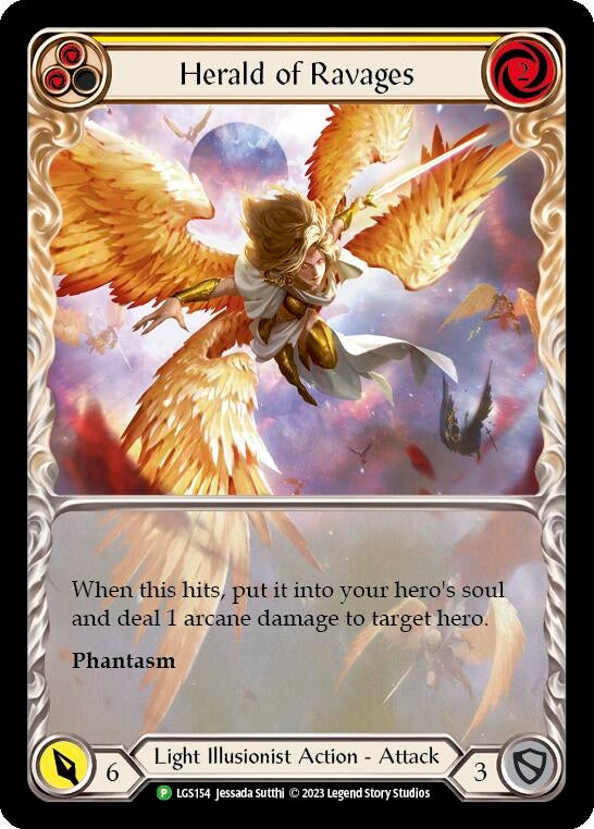 Image for Herald of Ravages (Extended Art) (Yellow) [Flesh and Blood: Promo Cards]