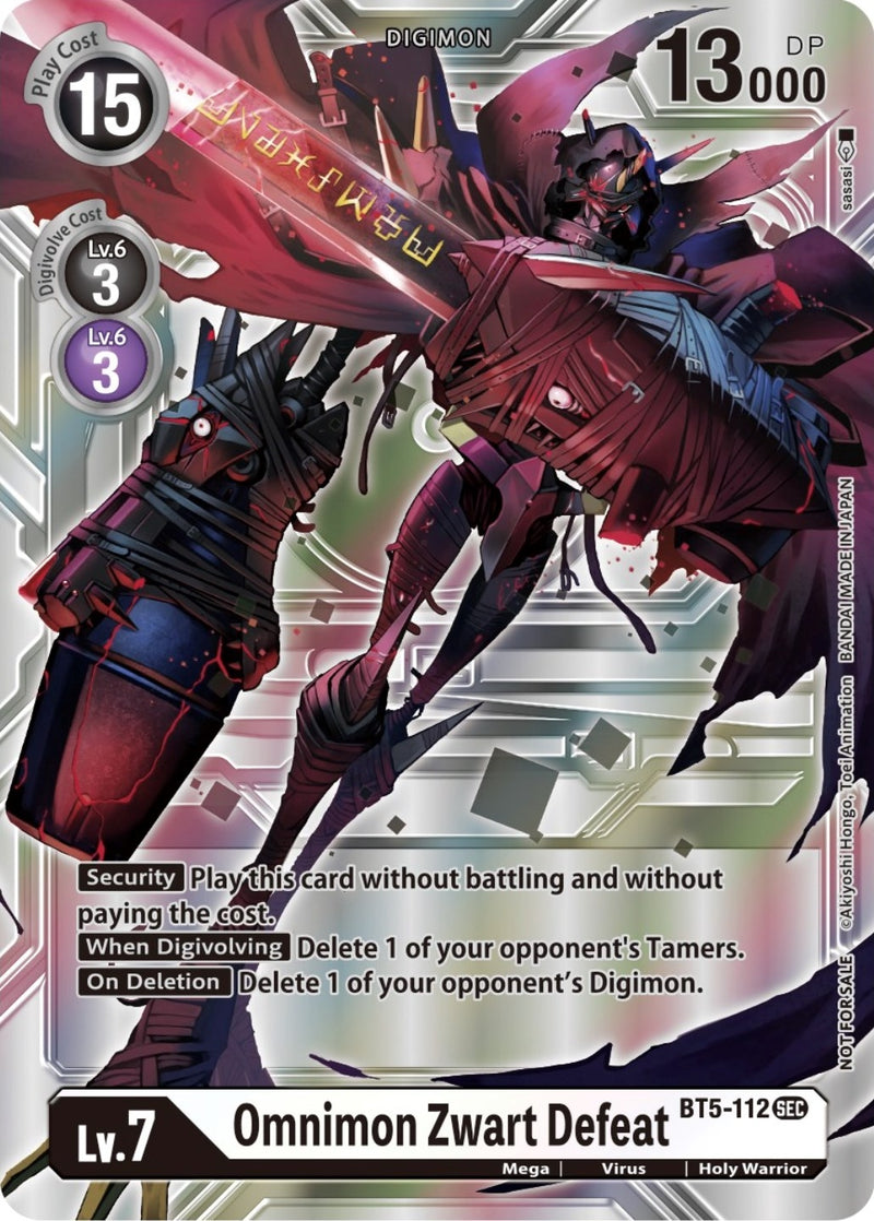 Image for Omnimon Zwart Defeat (Silver Alternate Art) [Alternative Being Booster]