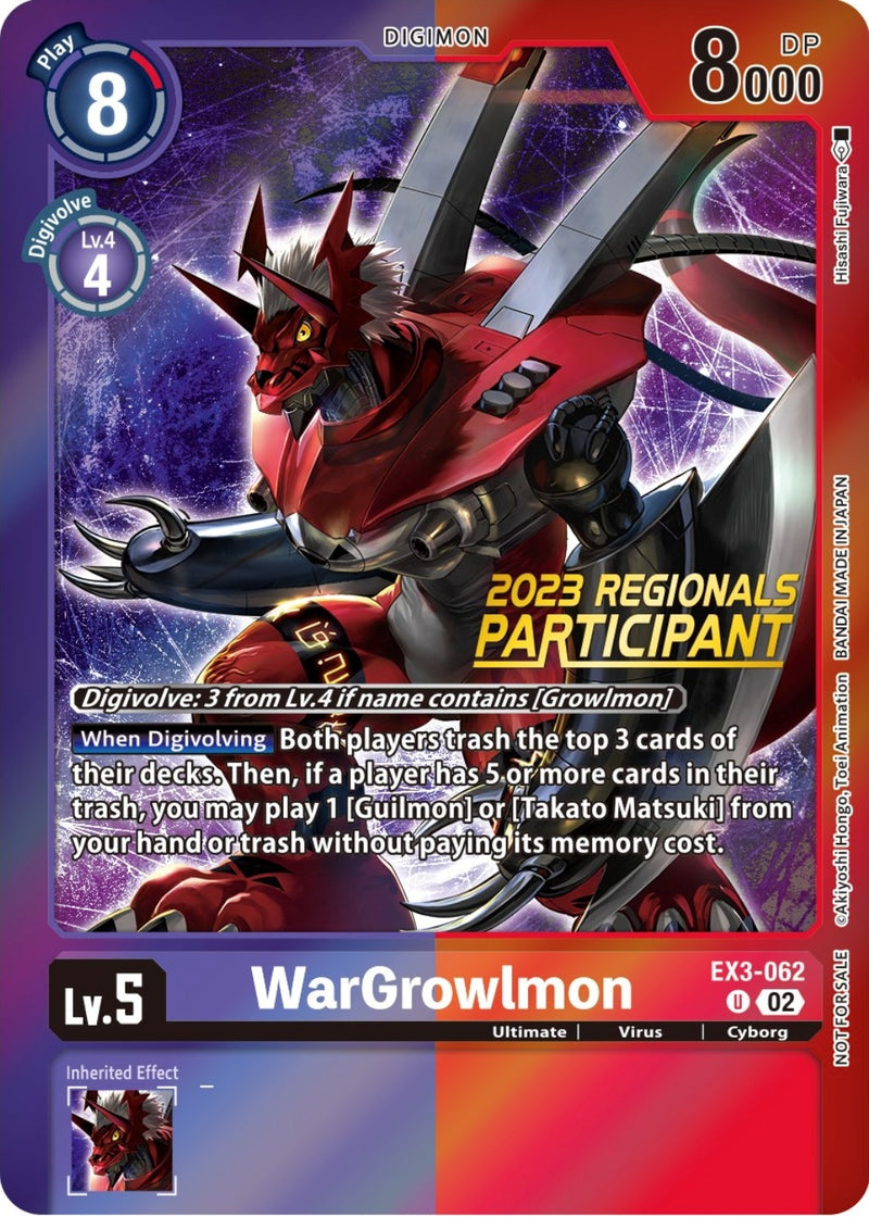 Image for WarGrowlmon (2023 Regionals Participant) [Draconic Roar]