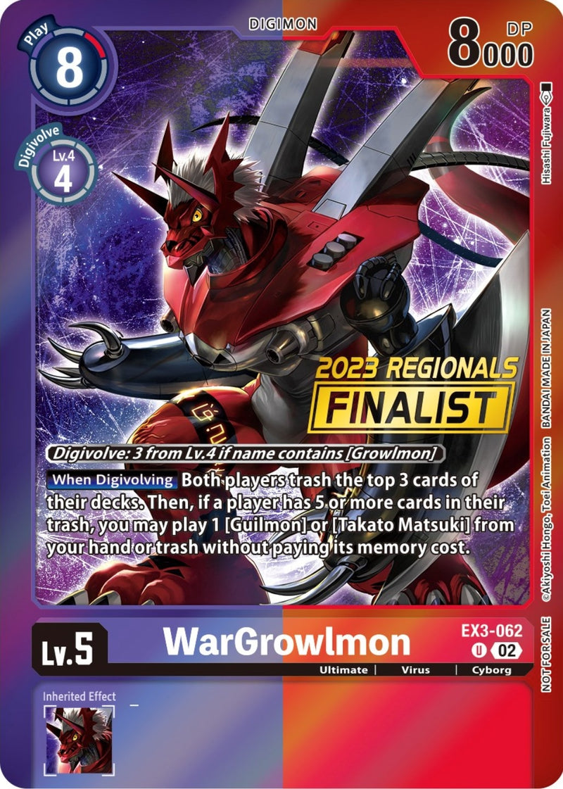 Image for WarGrowlmon (2023 Regionals Finalist) [Draconic Roar]