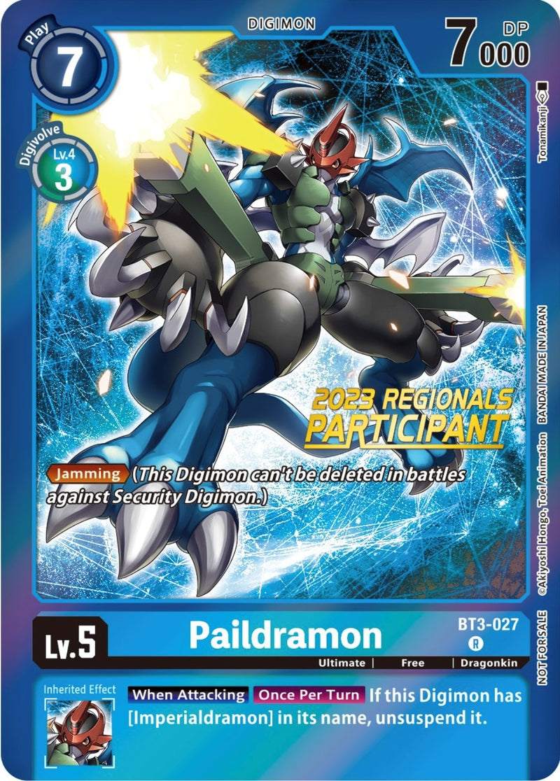 Image for Paildramon (2023 Regionals Participant) [Release Special Booster]