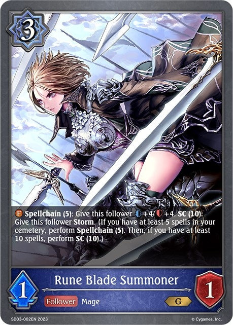 Rune Blade Summoner (SD03-002EN) [SD03]