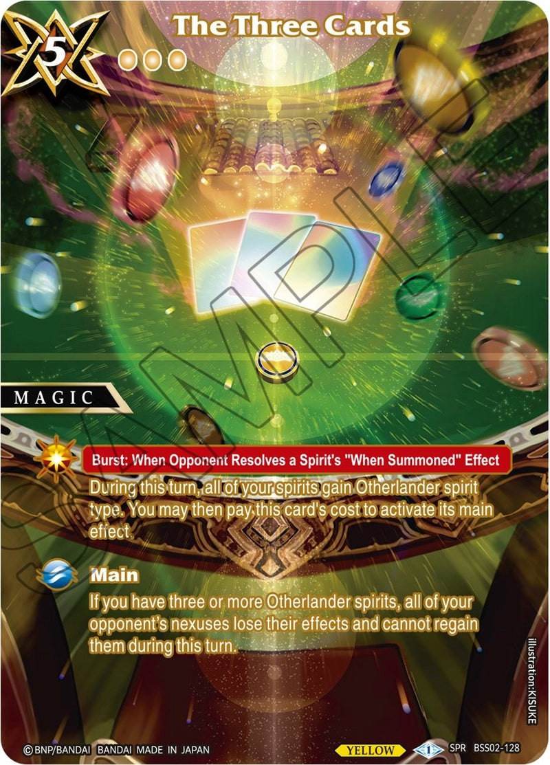 The Three Cards SPR (BSS02-128) [BSS02]