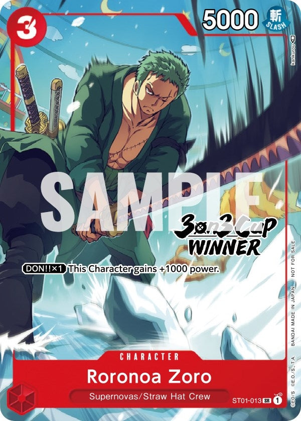 Roronoa Zoro 3 on 3 Cup Winner (ST01-013) [OP-PR]