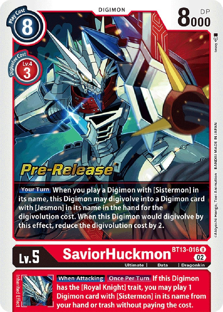 Image for SaviorHuckmon [Versus Royal Knights Pre-Release Cards]