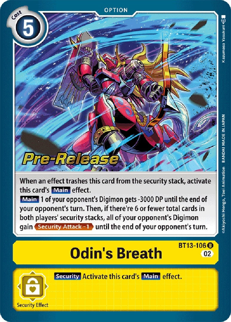 Image for Odin's Breath [Versus Royal Knights Pre-Release Cards]