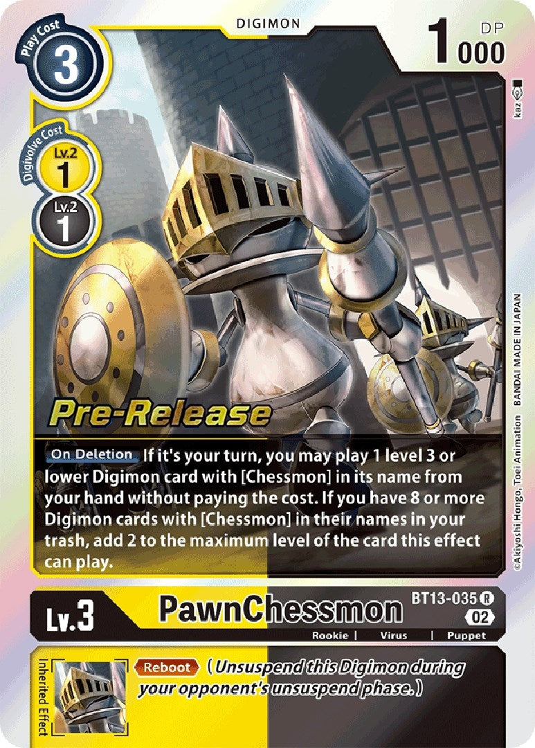 Image for PawnChessmon - BT13-035 [Versus Royal Knights Pre-Release Cards]