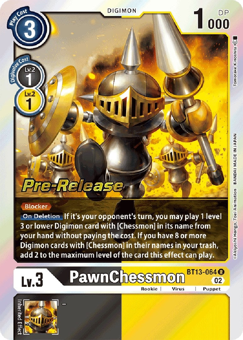 Image for PawnChessmon - BT13-064 [Versus Royal Knights Pre-Release Cards]