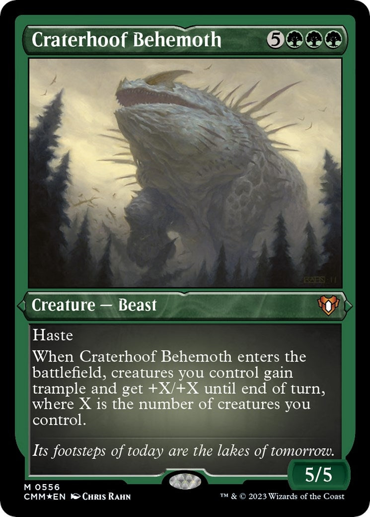 Craterhoof Behemoth Foil Etched (556) [CMM]