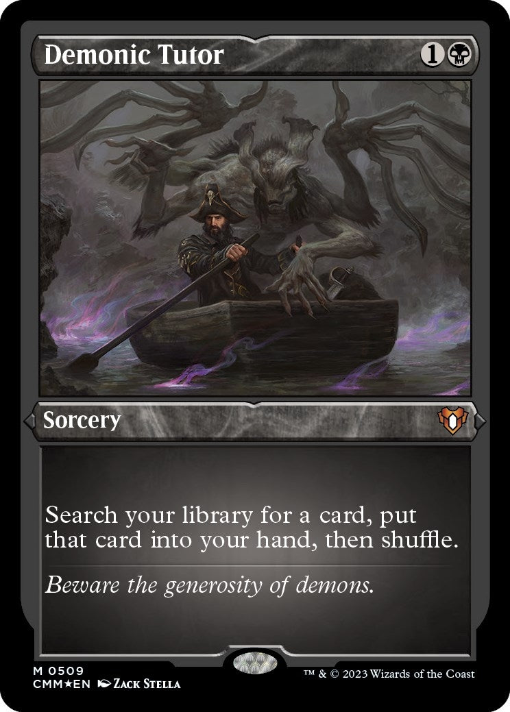 Demonic Tutor Foil Etched (509) [CMM]