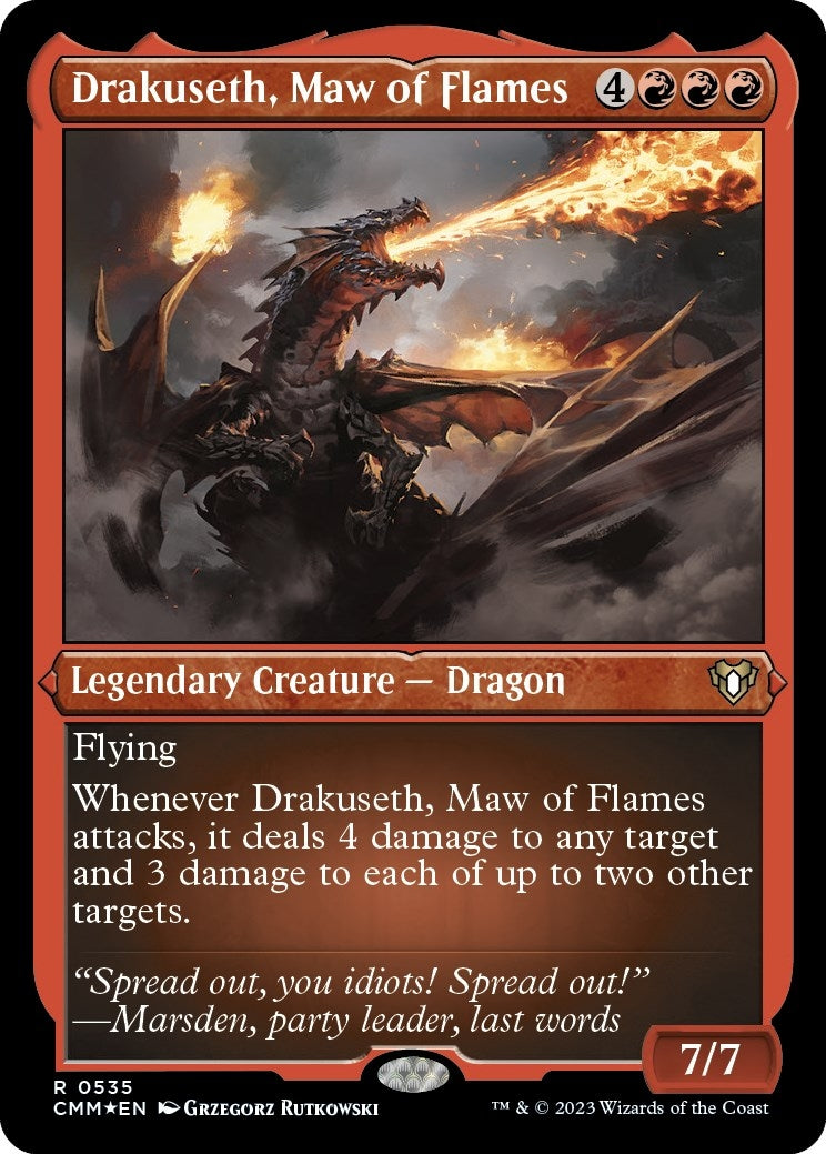 Drakuseth Maw of Flames Foil Etched (535) [CMM]