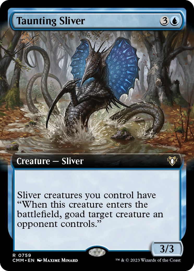 Taunting Sliver Extended Art (759) [CMM]