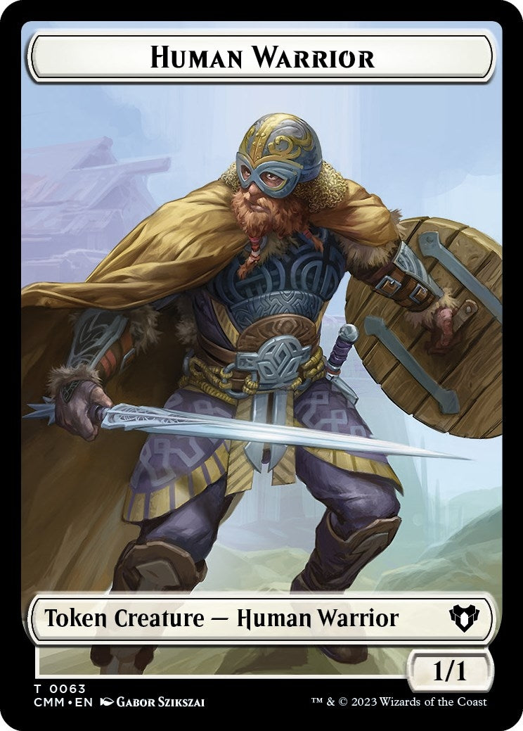 Human Warrior Zombie Army Double Sided Token (63 // 69) [CMM]