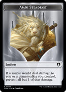 Emblem Ajani Steadfast Wizard Double Sided Token (77 // 71) [CMM]