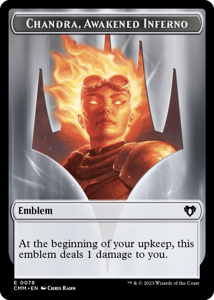 Emblem Chandra Awakened Inferno Wizard Double Sided Token (78 // 71) [CMM]