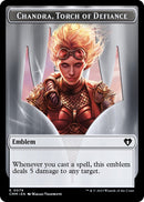 Emblem Chandra Torch of Defiance Wizard Double Sided Token (79 // 71) [CMM]