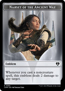 Emblem Narset of the Ancient Way Wizard Double Sided Token (81 // 71) [CMM]