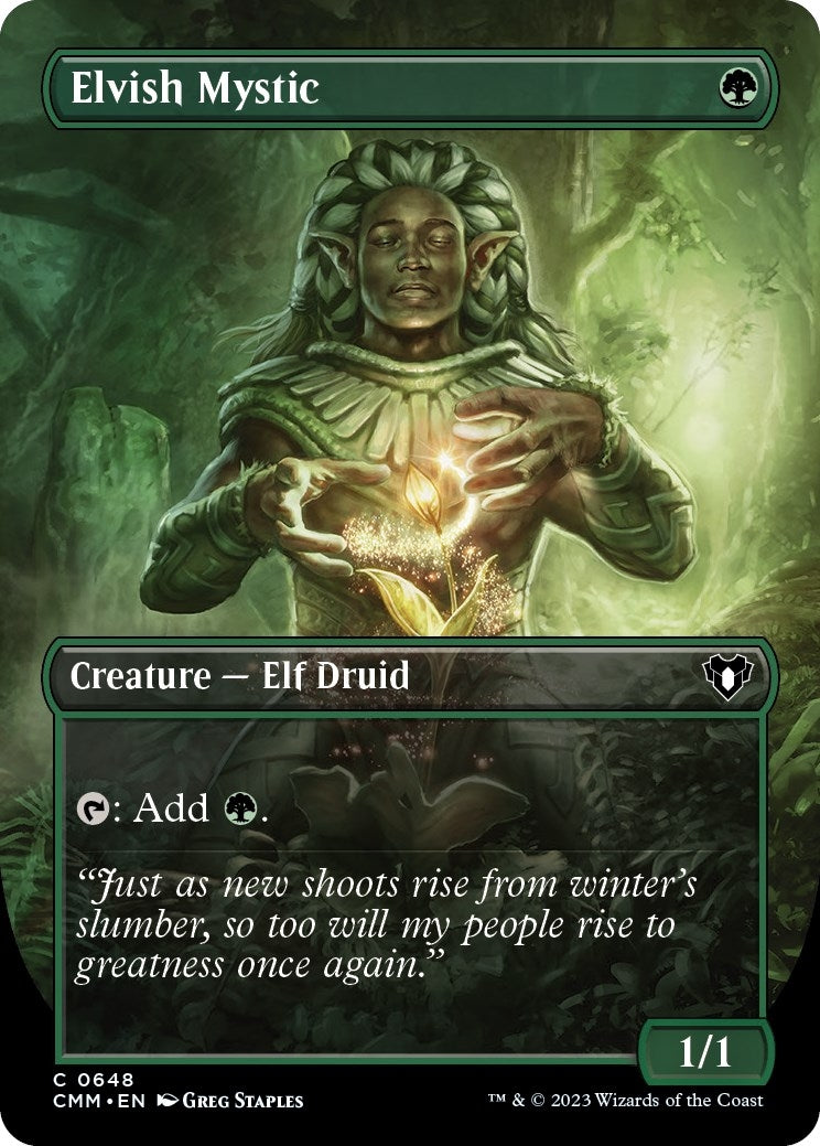 Elvish Mystic Borderless (648) [CMM]