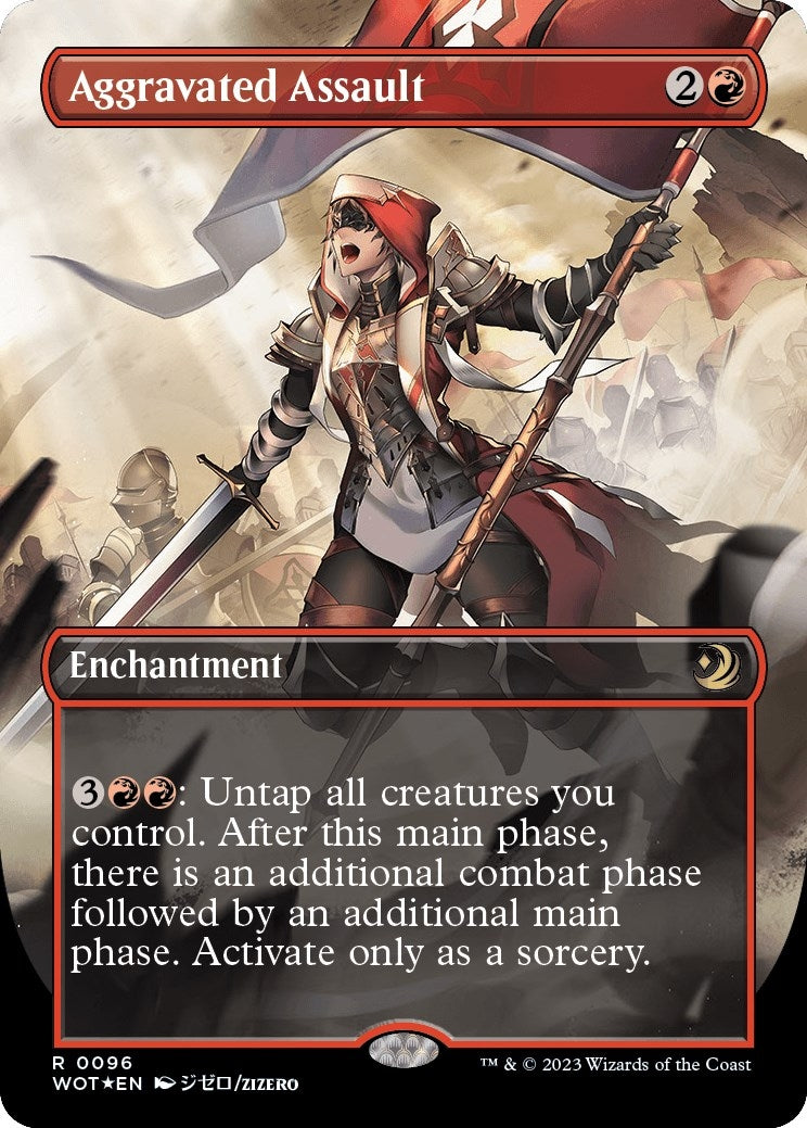 Aggravated Assault Anime Borderless Confetti Foil (96) [WOT]