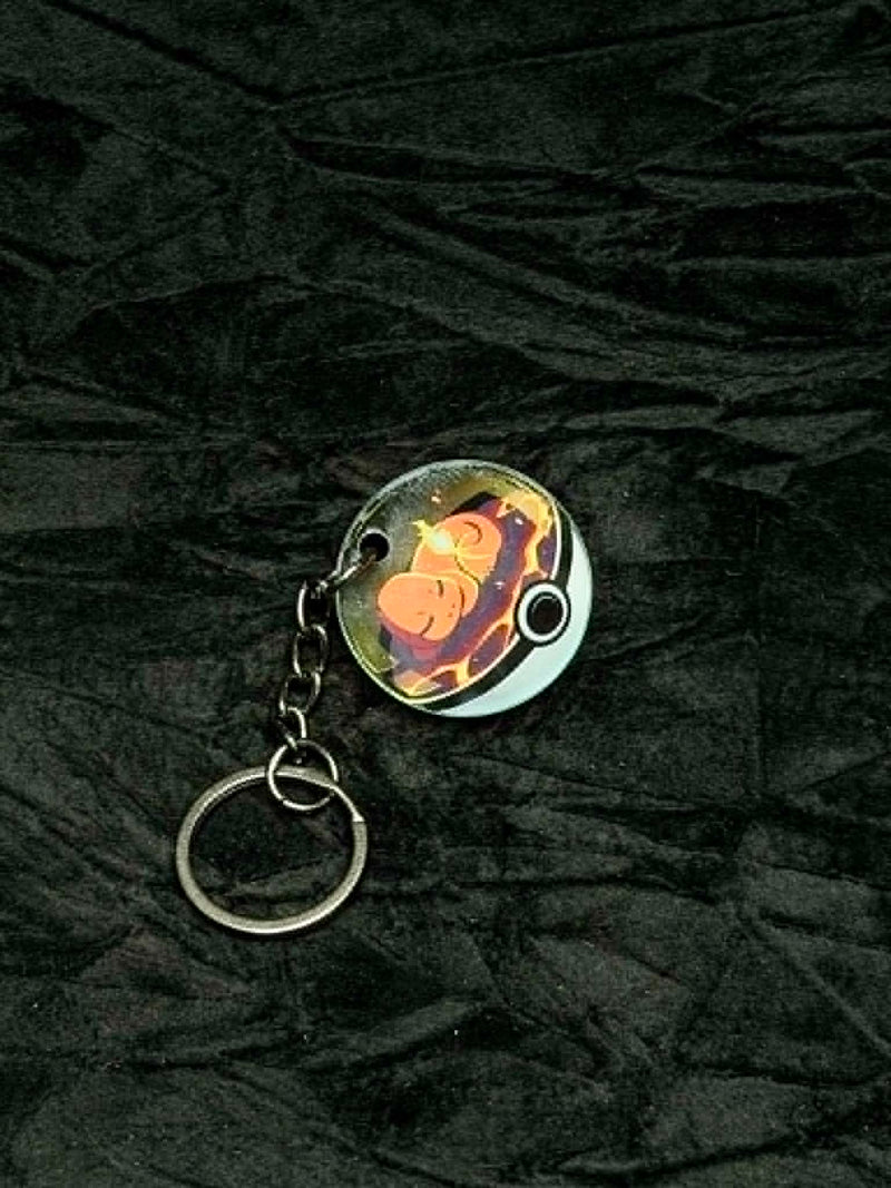Charmander Pokeball Acrylic Keychain