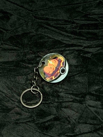 Charmander Pokeball Acrylic Keychain