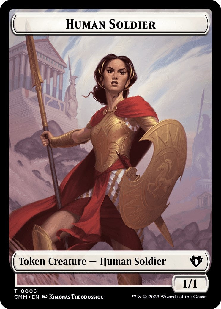 Human Soldier Emblem Teferi Temporal Archmage Double Sided Token (6 // 53) [CMM]