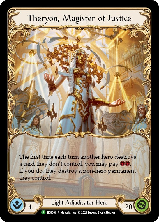 Image for Theryon, Magister of Justice (JDG006) [Flesh and Blood: Promo Cards]