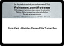 Code Card Obsidian Flames Elite Trainer Box [OBF]