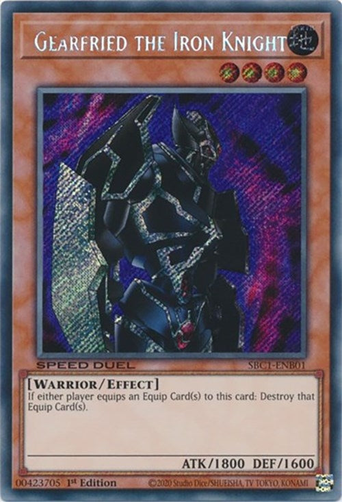 Gearfried the Iron Knight Secret Rare (SBC1-ENB01) [SBC1]